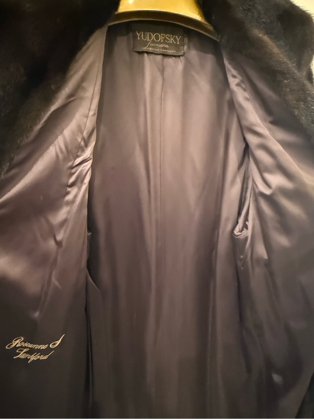 Vintage Yudofsky Furriers Full Length Dark Brown Mink Fur Coat - Picture 12 of 16
